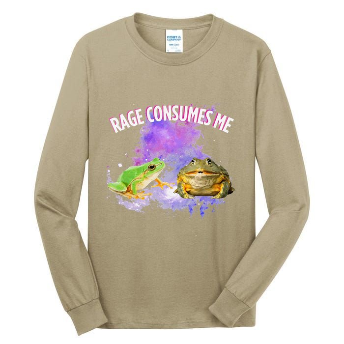 Rage Consumes Me Meme Oddly Specific Memes Funny Memes Frog Tall Long Sleeve T-Shirt