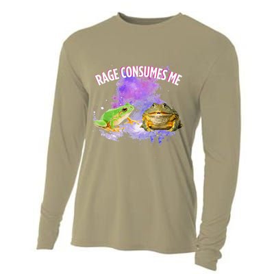 Rage Consumes Me Meme Oddly Specific Memes Funny Memes Frog Cooling Performance Long Sleeve Crew