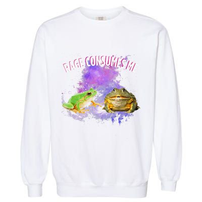Rage Consumes Me Meme Oddly Specific Memes Funny Memes Frog Garment-Dyed Sweatshirt