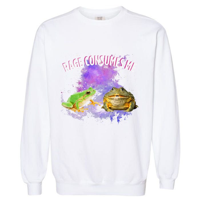 Rage Consumes Me Meme Oddly Specific Memes Funny Memes Frog Garment-Dyed Sweatshirt