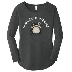 Rage Consumes Me Funny Frog Women's Perfect Tri Tunic Long Sleeve Shirt