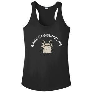 Rage Consumes Me Funny Frog Ladies PosiCharge Competitor Racerback Tank