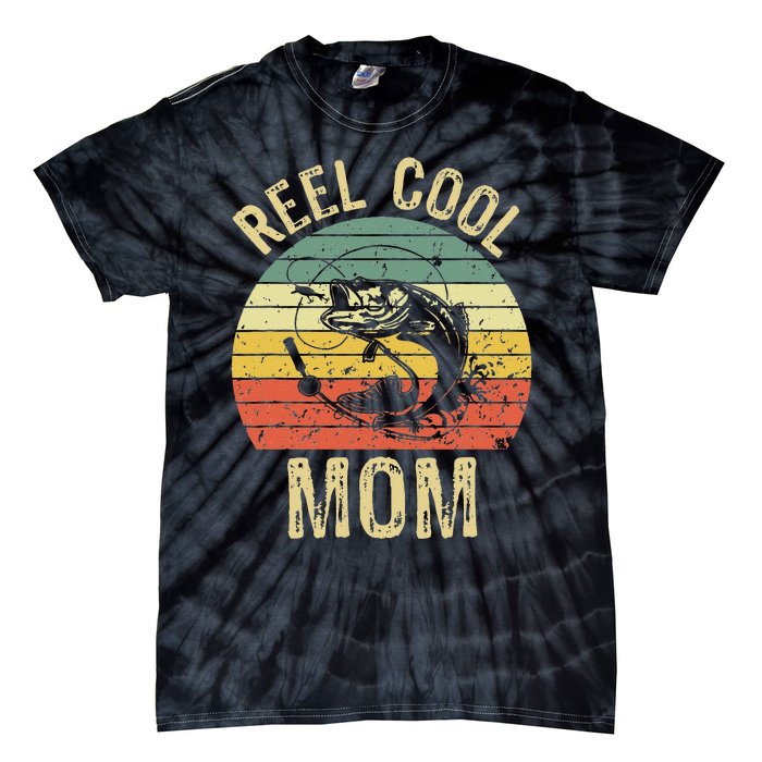 Reel Cool Mom Fishing Gifts Fishing Lovers Retro Tie-Dye T-Shirt