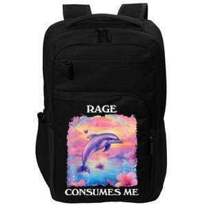 Rage Consumes Me Trendy Symphony Dolphin Meme Impact Tech Backpack