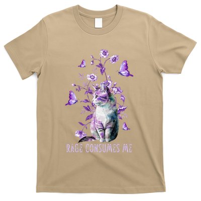 Retro Cat Meme Rage Consumes Me .Png T-Shirt