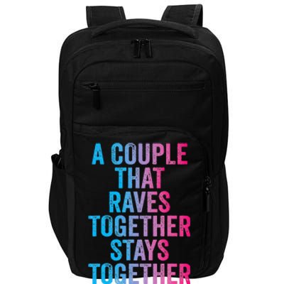 Rave Couple Matching EDM Dance Music Festival Trippy Impact Tech Backpack