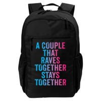 Rave Couple Matching EDM Dance Music Festival Trippy Daily Commute Backpack