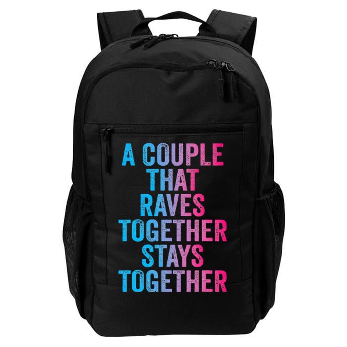 Rave Couple Matching EDM Dance Music Festival Trippy Daily Commute Backpack