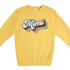 Retro Cute Mimi For Grandma Best Mimi Ever Mother's Day Premium Crewneck Sweatshirt