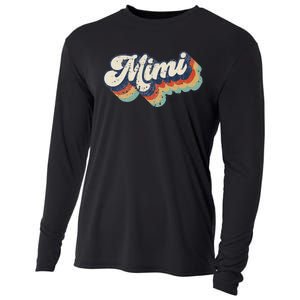 Retro Cute Mimi For Grandma Best Mimi Ever Mother's Day Cooling Performance Long Sleeve Crew