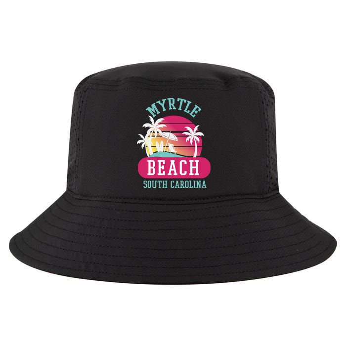 Retro Cool Myrtle Beach Sc Beaches Gift Cool Comfort Performance Bucket Hat