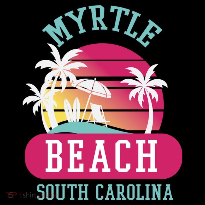 Retro Cool Myrtle Beach Sc Beaches Gift High Crown Mesh Back Trucker Hat