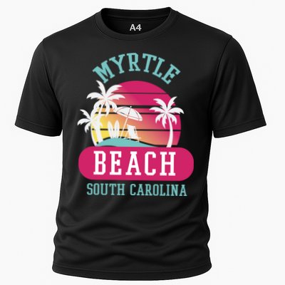 Retro Cool Myrtle Beach Sc Beaches Gift Performance Shirt