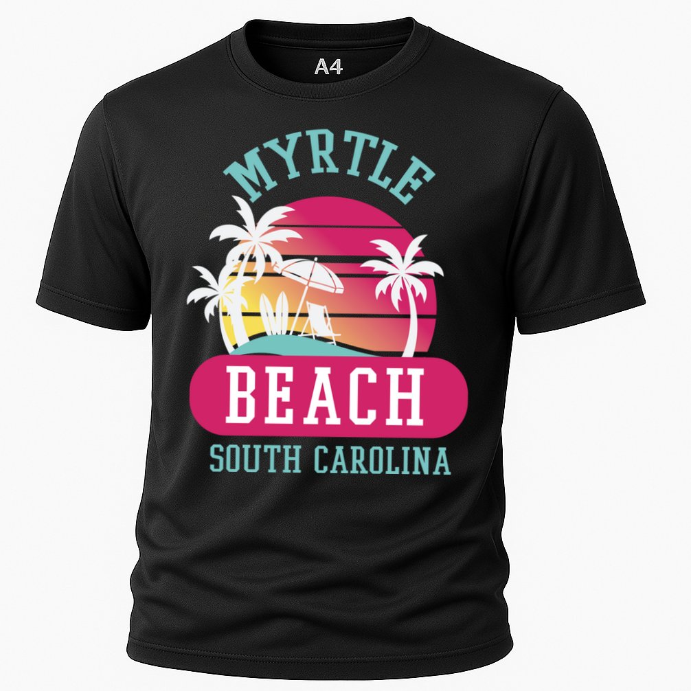Retro Cool Myrtle Beach Sc Beaches Gift Performance Shirt