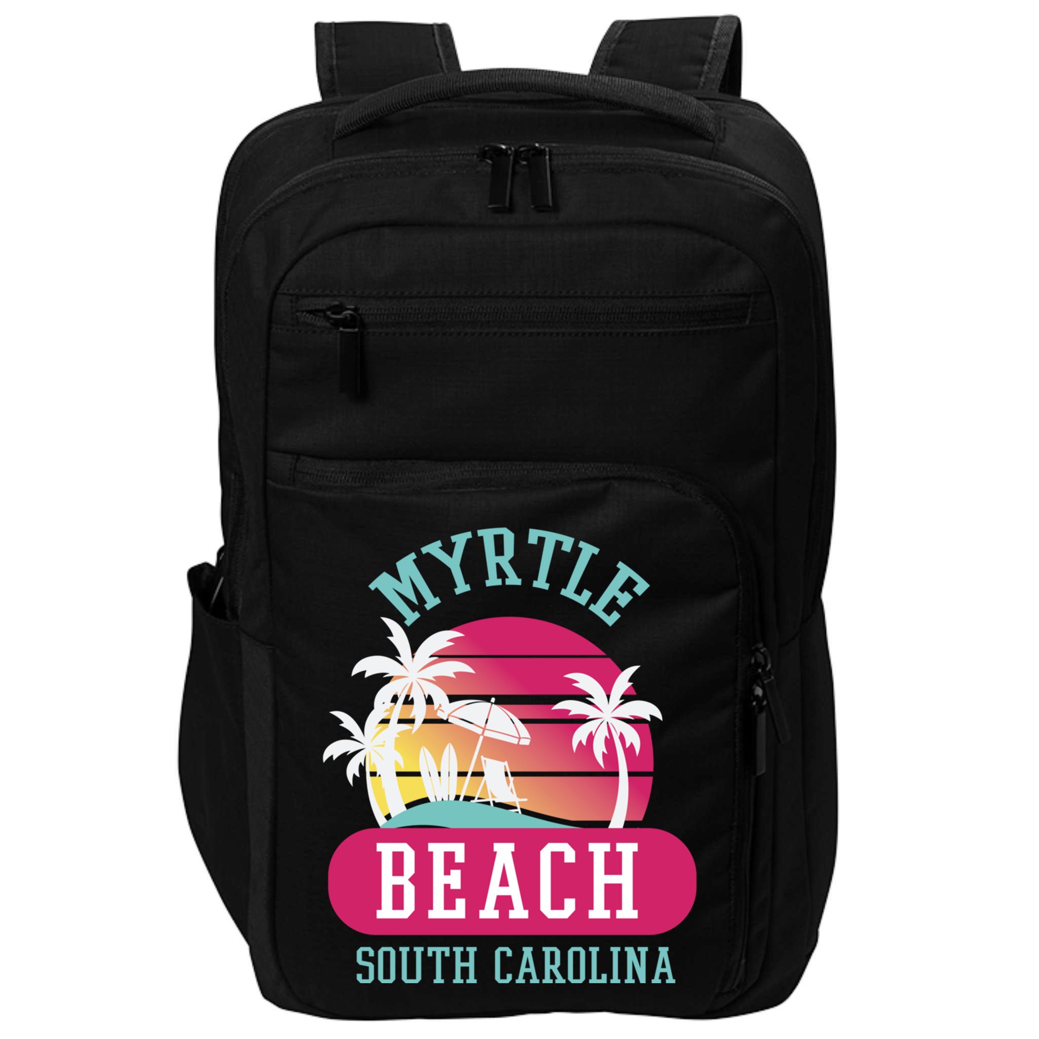 Retro Cool Myrtle Beach Sc Beaches Gift Impact Tech Backpack