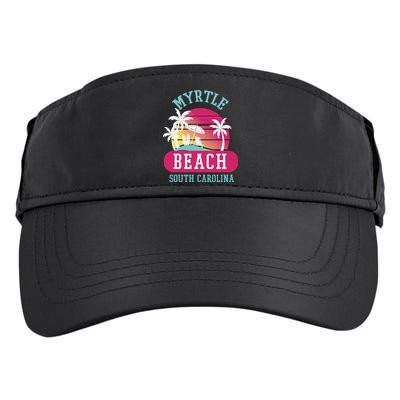 Retro Cool Myrtle Beach Sc Beaches Gift Adult Drive Performance Visor
