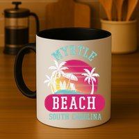 Retro Cool Myrtle Beach Sc Beaches Gift Mug