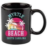 Retro Cool Myrtle Beach Sc Beaches Gift 11oz C Handle Ceramic Mug