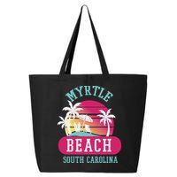 Retro Cool Myrtle Beach Sc Beaches Gift 25L Jumbo Tote