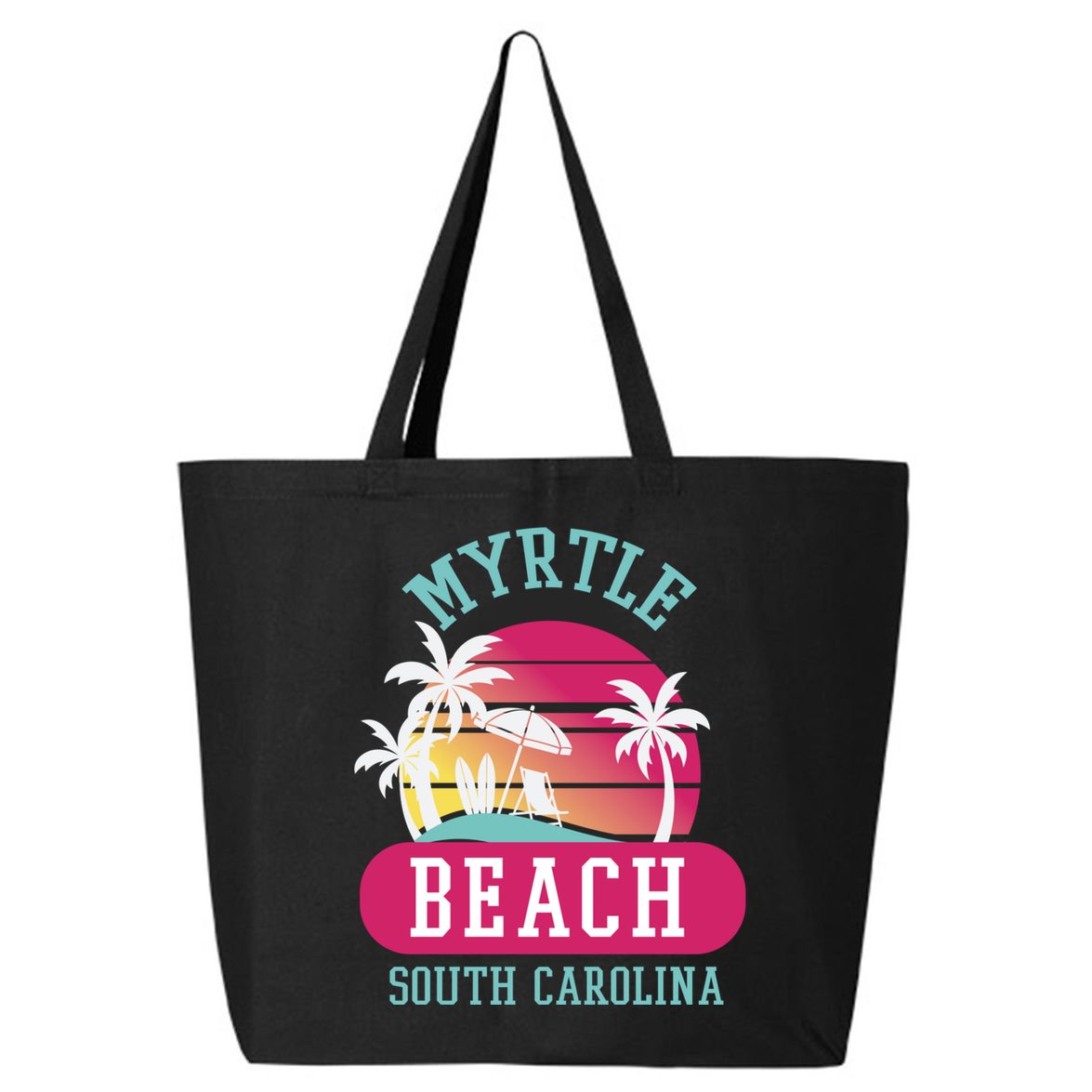 Retro Cool Myrtle Beach Sc Beaches Gift 25L Jumbo Tote