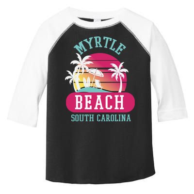 Retro Cool Myrtle Beach Sc Beaches Gift Toddler Fine Jersey T-Shirt