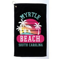 Retro Cool Myrtle Beach Sc Beaches Gift Golf Towel