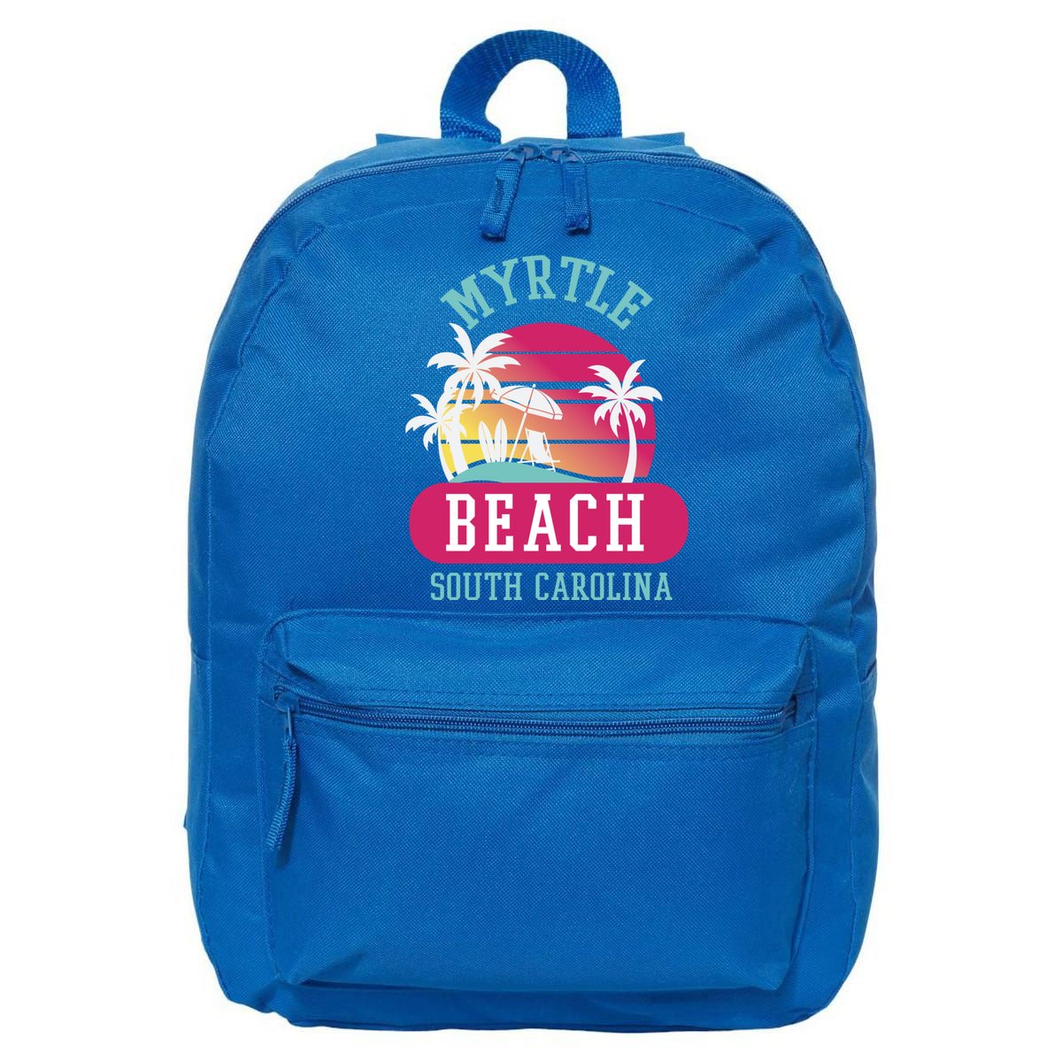 Retro Cool Myrtle Beach Sc Beaches Gift 16 in Basic Backpack