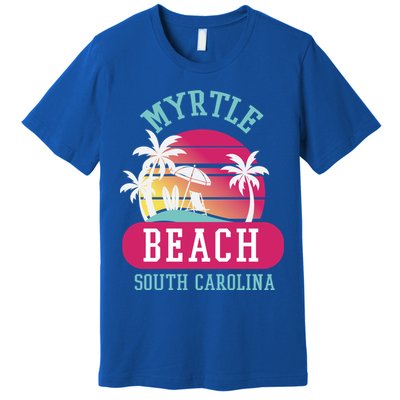 Retro Cool Myrtle Beach Sc Beaches Gift Premium T-Shirt