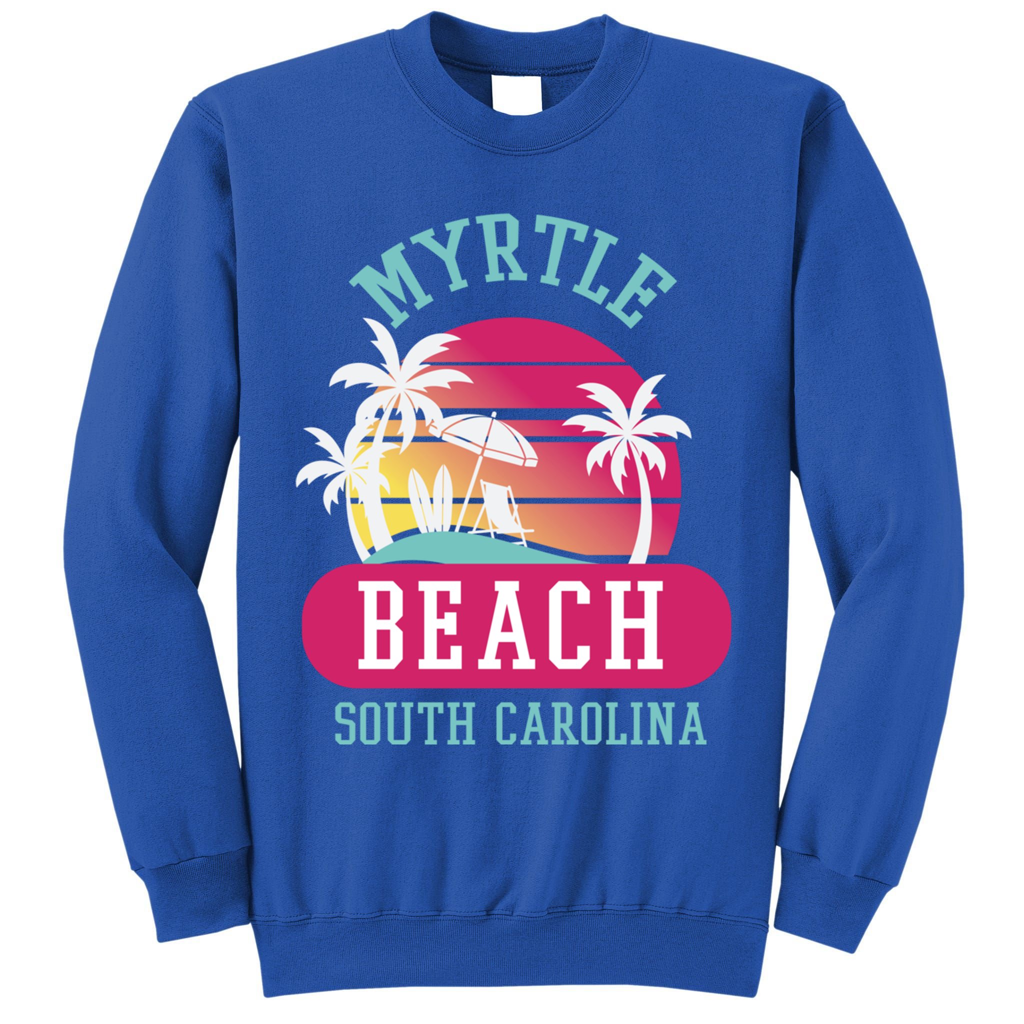 Retro Cool Myrtle Beach Sc Beaches Gift Tall Sweatshirt
