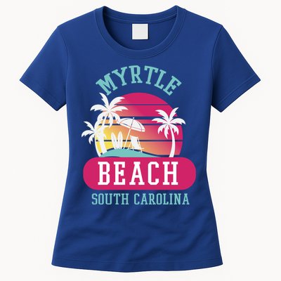 Retro Cool Myrtle Beach Sc Beaches Gift Womens T-Shirt