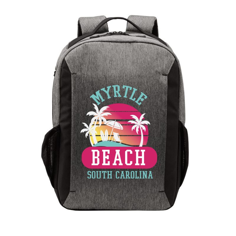 Retro Cool Myrtle Beach Sc Beaches Gift Vector Backpack