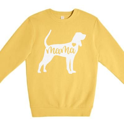 Redbone Coonhound Mama Mom Dog Cute Mothers Day Gift Premium Crewneck Sweatshirt