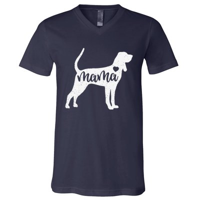 Redbone Coonhound Mama Mom Dog Cute Mothers Day Gift V-Neck T-Shirt