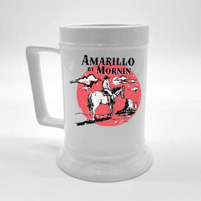 Retro Country Music Amarillo By Morning Western Cow Gift Beer Stein