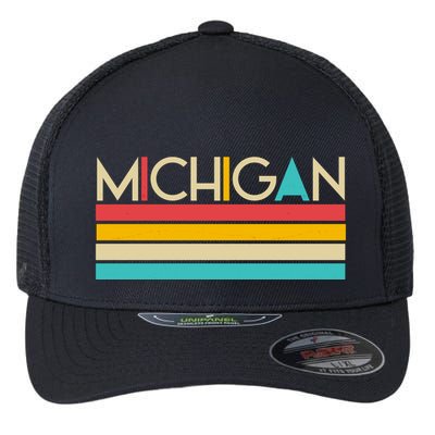 Retro Colors Michigan Flexfit Unipanel Trucker Cap