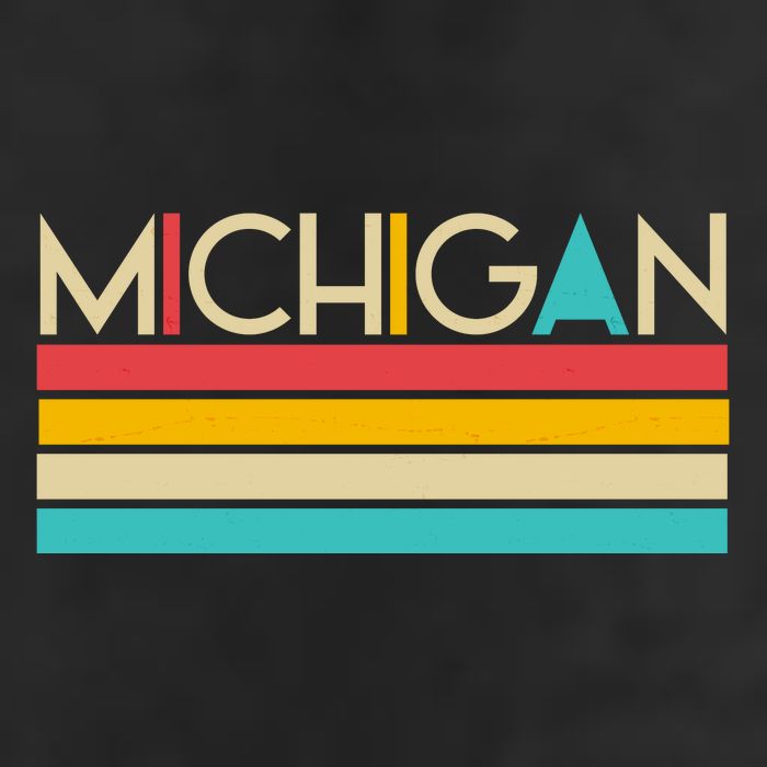 Retro Colors Michigan Beanie