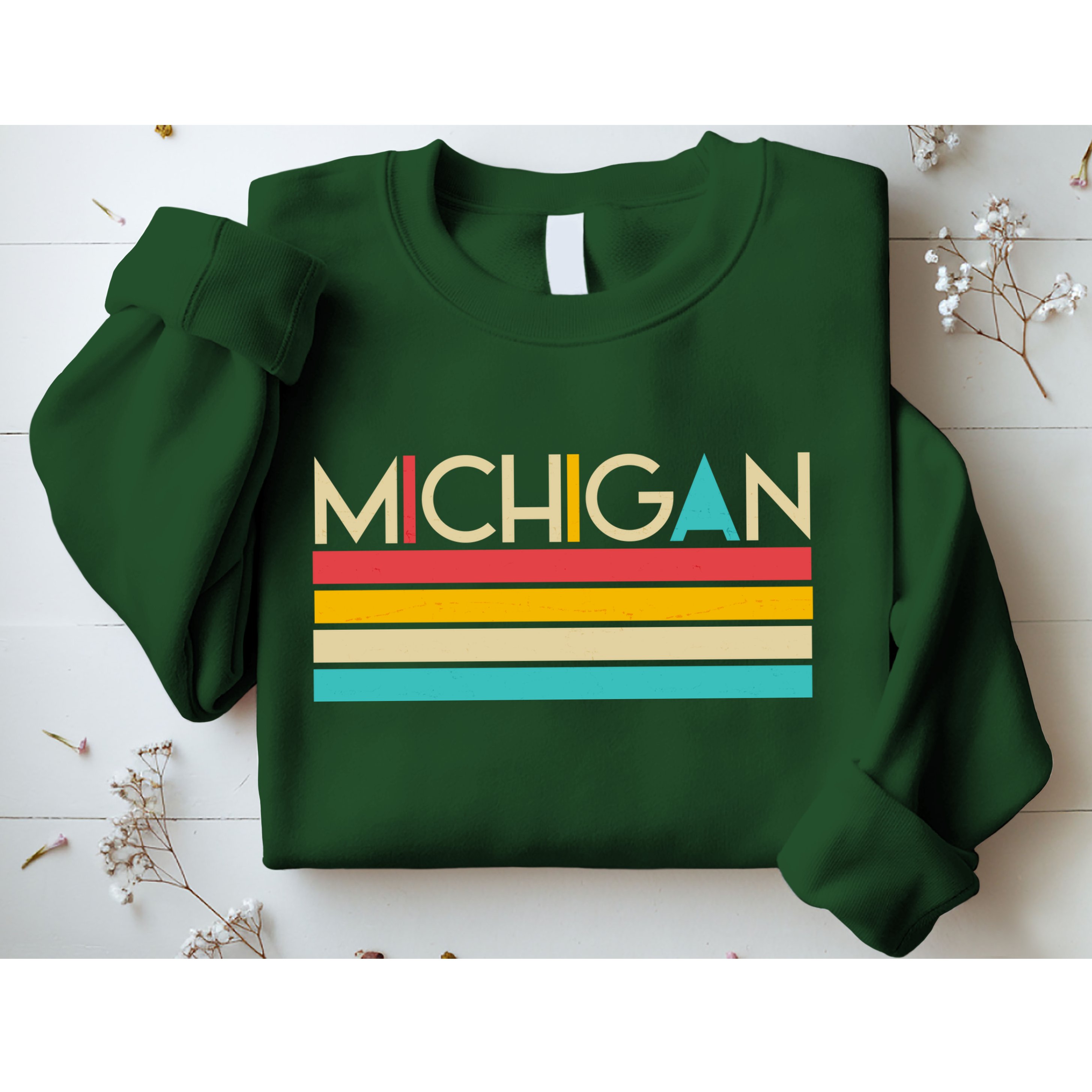 Retro Colors Michigan Sweatshirt