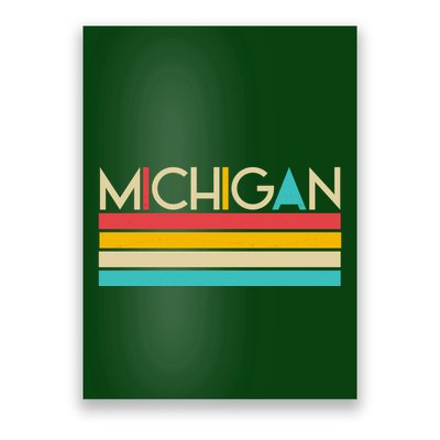 Retro Colors Michigan Poster
