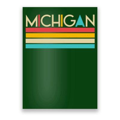 Retro Colors Michigan Poster