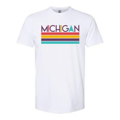 Retro Colors Michigan Softstyle® CVC T-Shirt