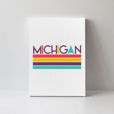 Retro Colors Michigan Canvas