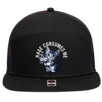 Rage Consumes Me Funny Cat Meme 7 Panel Mesh Trucker Snapback Hat