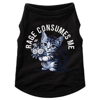 Rage Consumes Me Funny Cat Meme Doggie Tank