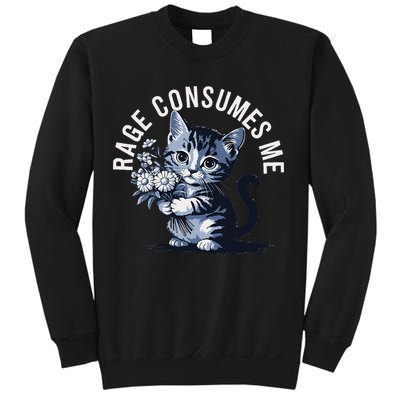Rage Consumes Me Funny Cat Meme Sweatshirt