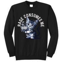 Rage Consumes Me Funny Cat Meme Sweatshirt