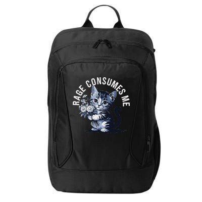 Rage Consumes Me Funny Cat Meme City Backpack