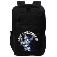 Rage Consumes Me Funny Cat Meme Impact Tech Backpack