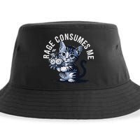 Rage Consumes Me Funny Cat Meme Sustainable Bucket Hat