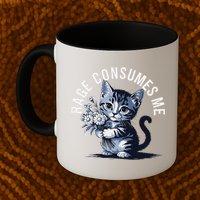 Rage Consumes Me Funny Cat Meme Mug