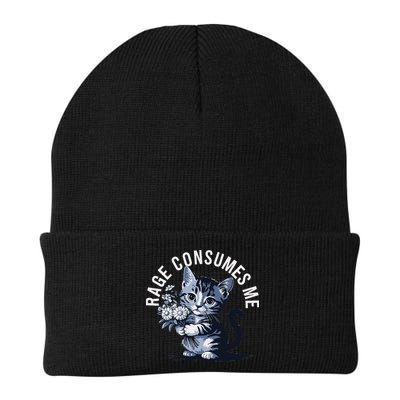 Rage Consumes Me Funny Cat Meme Beanie
